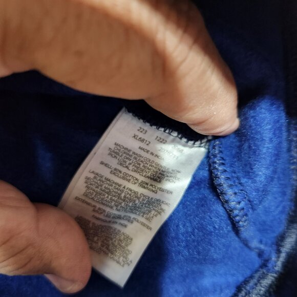 Columbia Woman’s Lodge Funnel Pullover Blue & Black Fleece Lined Size Medium - Picture 9 of 15